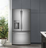 GE Profile Series ENERGY STAR 27.7 Cu. Ft. Fingerprint Resistant French-Door Refrigerator with Hands-Free AutoFill PFE28KYNFS