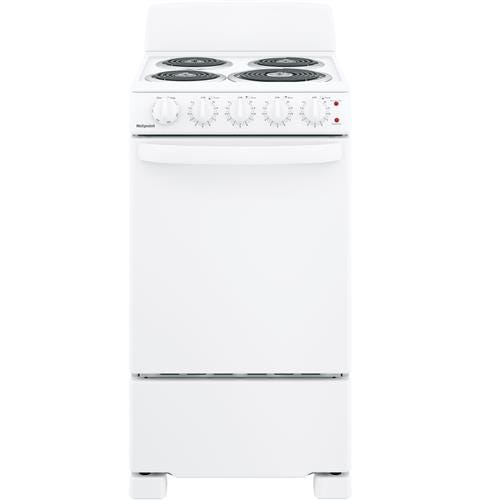 Hotpoint 20" Electric Free-Standing Front-Control Electric Range RAS200DMWW