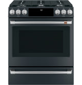 Café 30" Slide-In Front Control Gas Oven with Convection Range with Warming Drawer CGS700P3MD1