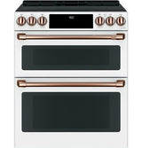 Café 30" Slide-In Front Control Induction and Convection Double Oven Range CHS950P4MW2