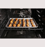 GE Profile™ 30" Free-Standing Gas Double Oven Convection Range with No Preheat Air Fry PGB965BPTS