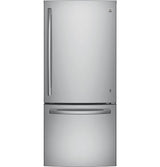 GE Series ENERGY STAR 20.9 Cu. Ft. Bottom Freezer Refrigerator GDE21EYKFS