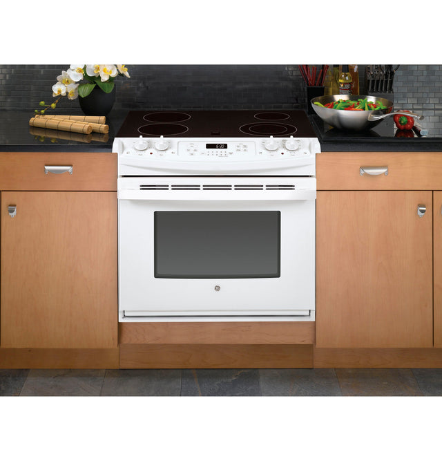 GE 30" DROP-IN ELECTRIC RANGE JD630DTWW-White