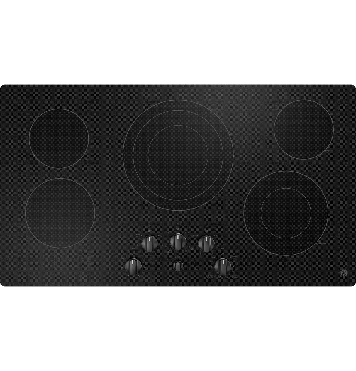GE 36" Built-In Knob Control Electric Cooktop JEP5036DTBB