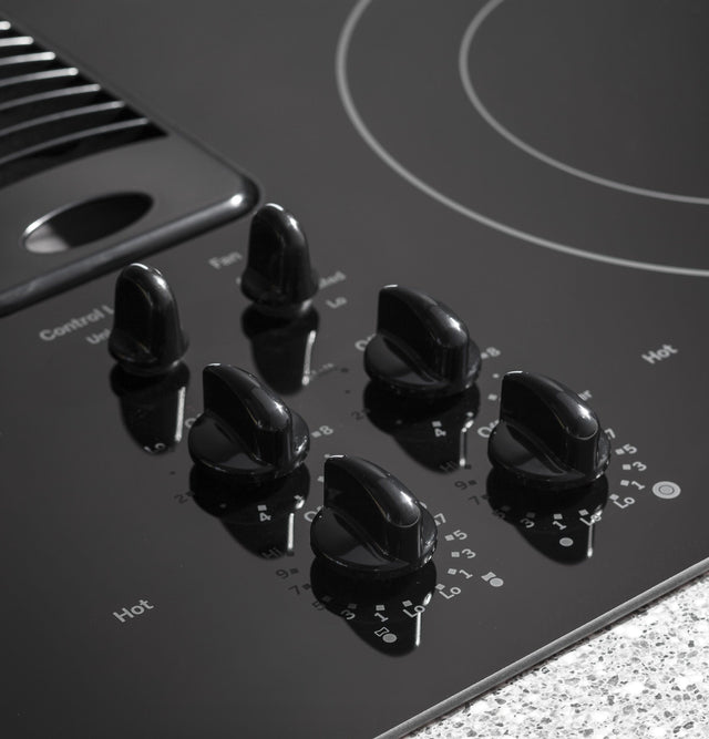 GE Profile 30" Downdraft Electric Cooktop PP9830DRBB-Black