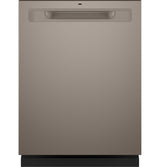 GE Top Control with Plastic Interior Dishwasher with Sanitize Cycle Dry Boost GDP630PMRES-Slate