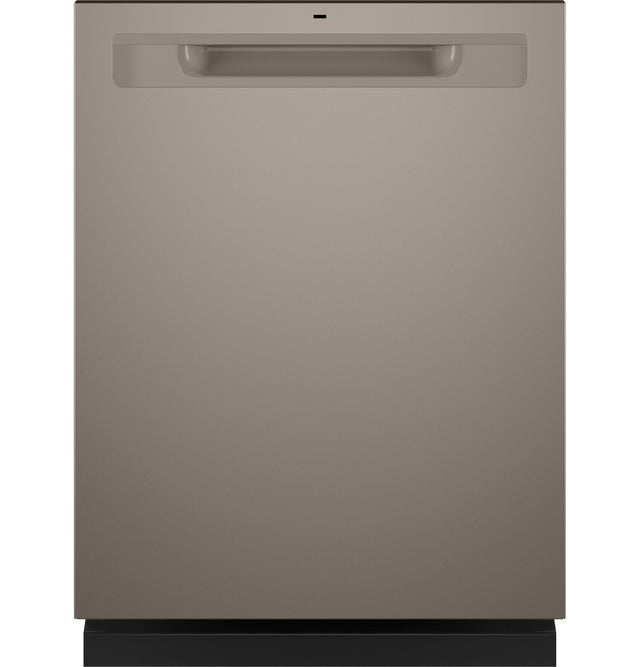 GE Top Control with Plastic Interior Dishwasher with Sanitize Cycle Dry Boost GDP630PMRES-Slate