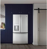 GE ENERGY STAR 22.1 Cu. Ft. Counter-Depth Fingerprint Resistant French-Door Refrigerator GYE22GYNFS