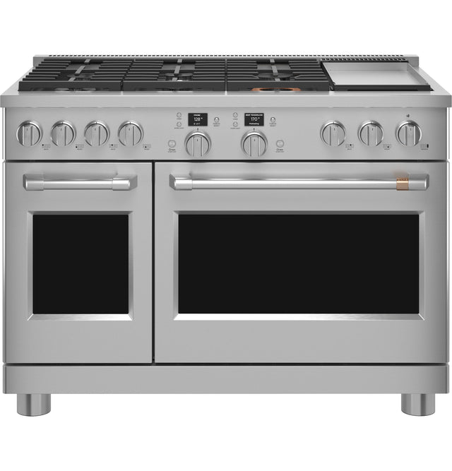 Café 48" Smart Dual-Fuel Commercial-Style Range with 6 Burners and Griddle (Natural Gas) C2Y486P2TS1