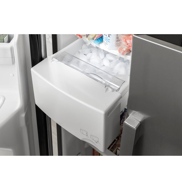 GE 25.3 Cu. Ft. Side-By-Side Refrigerator GSS25GGPWW-White