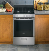 GE 24" Steam Clean Free-Standing/Slide-in Gas Range JGAS640RMSS