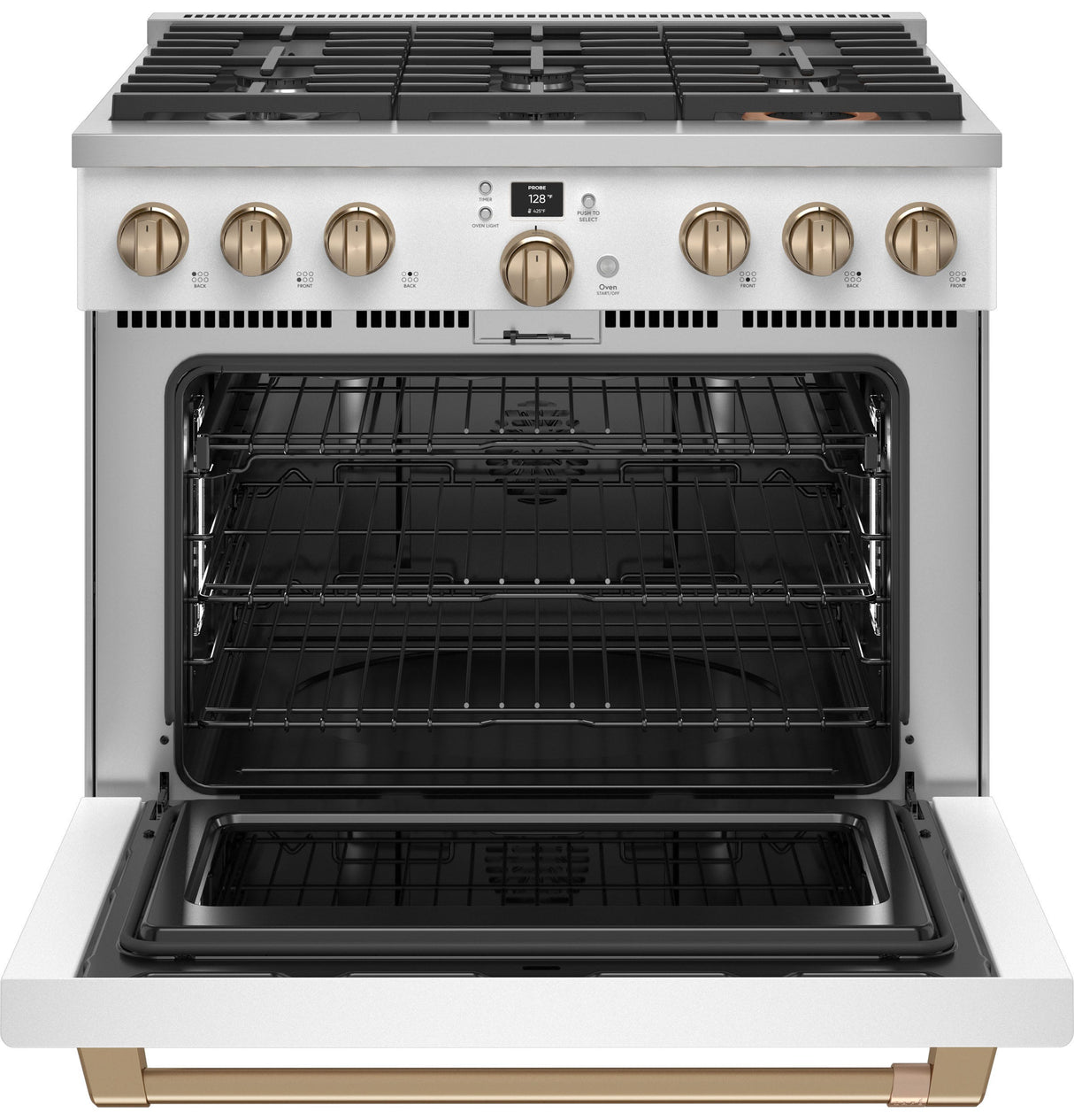 Café 36" Smart Dual-Fuel Commercial-Style Range with 6 Burners (Natural Gas) C2Y366P4TW2