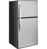 GE ENERGY STAR 21.1 Cu. Ft. Top-Freezer Refrigerator GTE21G-Stainless Steel