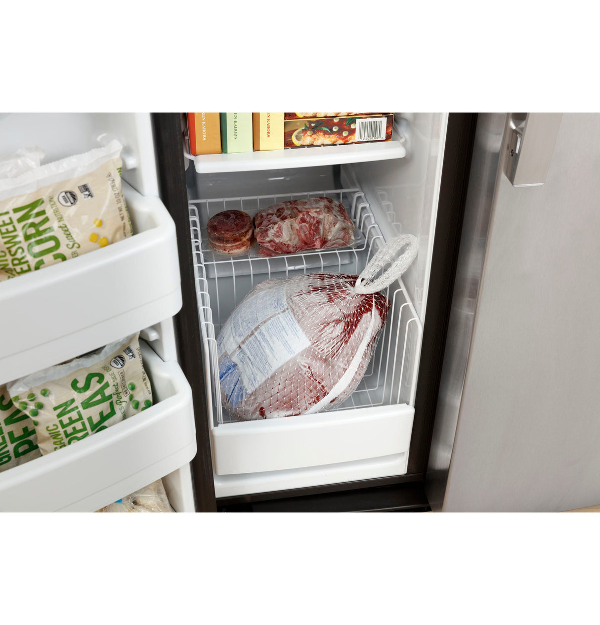 GE ENERGY STAR 23.0 CU. FT. SIDE-BY-SIDE REFRIGERATOR GSE23GYPFS