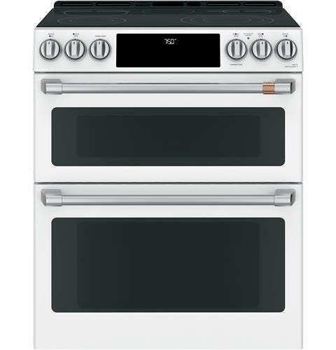 Café™ 30" Slide-In Front Control Radiant and Convection Double Oven Range CES750P4MW2