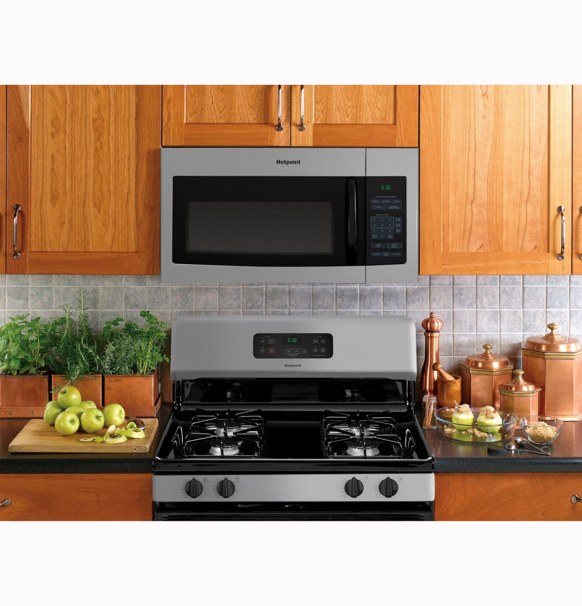 Hotpoint 1.6 Cu. Ft. Over-the-Range Microwave Oven RVM5160MPSA