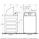 GE 4.6 cu. ft. Capacity Washer with Stainless Steel Basket GTW500ASNWS