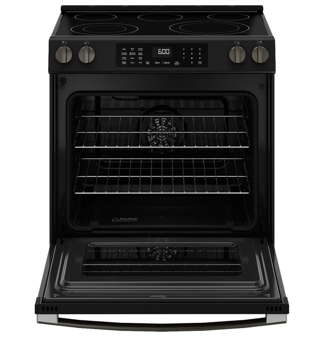 GE® 30" Slide-In Electric Convection Range with No Preheat Air Fry GRS600AVDS