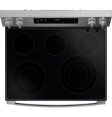 GE Profile™ ENERGY STAR® 30” Smart Free-Standing Electric Convection Range with No Preheat Air Fry and EasyWash™ Oven Tray PRF700AYFS