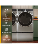 Whirlpool 7.4 cu. ft. Smart Front Load ENERGY STAR® Electric Dryer with Steam Capabilities WED6720RR