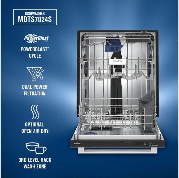 Maytag 24" Top Control Dishwasher with PowerBlast® Cycle and PowerDry MDTS7024SZ