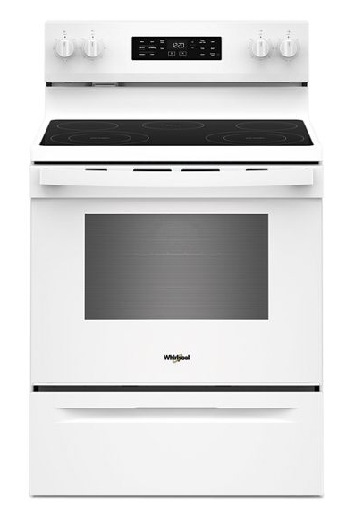 Whirlpool 30-inch Electric Range with Air Cooking Technology and Steam Clean WFES4530SW