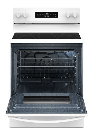 Whirlpool 30-inch Electric Range with Air Cooking Technology and Steam Clean WFES4530SW