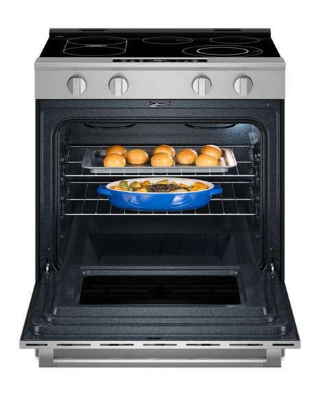 Maytag 30-Inch Wide Slide-In Electric Range with Grill Mode and No Preheat Air Fry - 5.3 Cu. Ft. MSES7030SZ