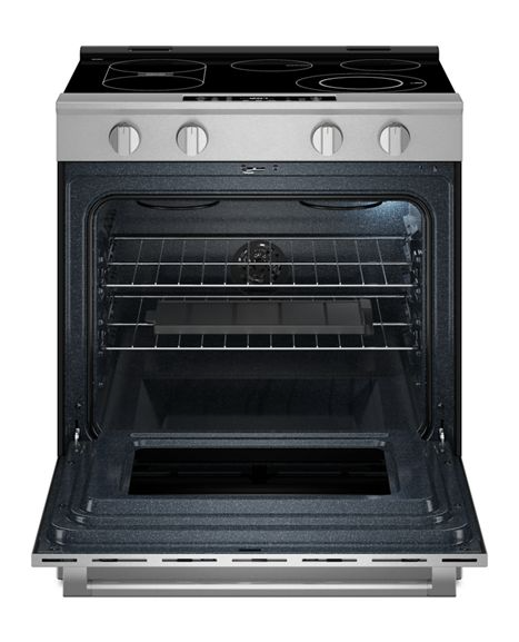 Maytag 30-Inch Wide Slide-In Electric Range with Grill Mode and No Preheat Air Fry - 5.3 Cu. Ft. MSES7030SZ
