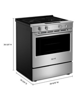 Maytag 30-Inch Wide Slide-In Electric Range with Grill Mode and No Preheat Air Fry - 5.3 Cu. Ft. MSES7030SZ