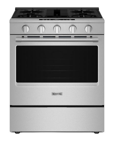 Maytag 30-Inch Wide Slide-In Gas Range with Grill Mode and No Preheat Air Fry - 5.0 Cu. Ft. MSGS7030SZ