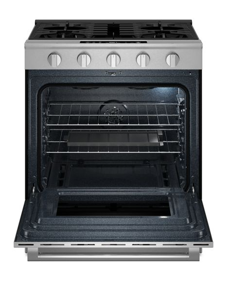 Maytag 30-Inch Wide Slide-In Gas Range with Grill Mode and No Preheat Air Fry - 5.0 Cu. Ft. MSGS7030SZ