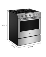 Maytag 30-Inch Wide Slide-In Gas Range with Grill Mode and No Preheat Air Fry - 5.0 Cu. Ft. MSGS7030SZ