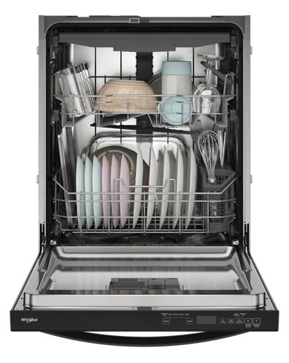 Whirlpool 44 dBA ADA Compliant Dishwasher Flush with Cabinets with 3rd Rack WDT550SAPB