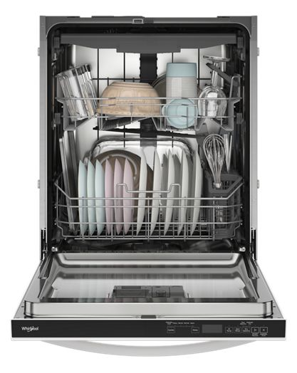 Whirlpool 44 dBA ADA Compliant Dishwasher Flush with Cabinets with 3rd Rack WDT550SAPW