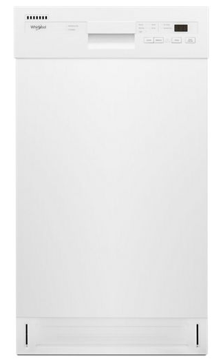 Whirlpool Small-Space Compact Dishwasher with Stainless Steel Tub WDPS5118PW