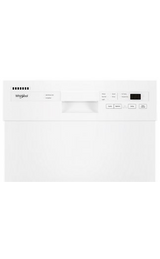 Whirlpool Small-Space Compact Dishwasher with Stainless Steel Tub WDPS5118PW