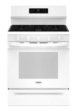 Whirlpool 30-inch Gas Range with Air Cooking Technology, No Preheat Air Fry and Air Baking and Self Clean WFGS5030RW