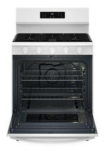 Whirlpool 30-inch Gas Range with Air Cooking Technology, No Preheat Air Fry and Air Baking and Self Clean WFGS5030RW