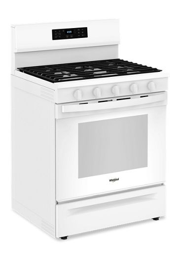 Whirlpool 30-inch Gas Range with Air Cooking Technology, No Preheat Air Fry and Air Baking and Self Clean WFGS5030RW