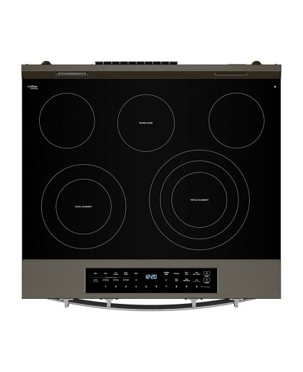 Whirlpool 30-inch Smart Slide in Electric Range with Air Cooking Technology, No Preheat Air Fry, WipeClean™ Coating, Steam/Self Clean and High Speed Preheat WSES7530RV