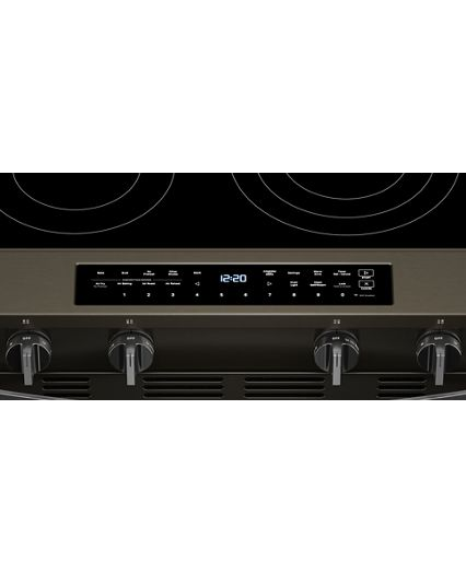 Whirlpool 30-inch Smart Slide in Electric Range with Air Cooking Technology, No Preheat Air Fry, WipeClean™ Coating, Steam/Self Clean and High Speed Preheat WSES7530RV