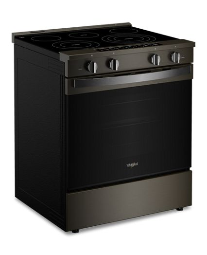 Whirlpool 30-inch Smart Slide in Electric Range with Air Cooking Technology, No Preheat Air Fry, WipeClean™ Coating, Steam/Self Clean and High Speed Preheat WSES7530RV