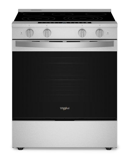 Whirlpool 30-inch Smart Slide in Electric Range with Air Cooking Technology, No Preheat Air Fry, WipeClean™ Coating, Steam/Self Clean and High Speed Preheat WSES7530RZ