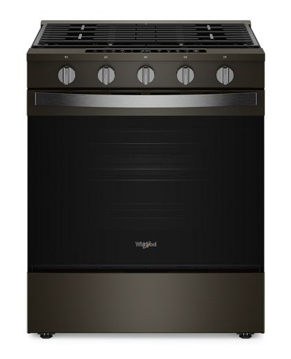 Whirlpool 30-inch Smart Slide In Gas Range with Air Cooking Technology, No Preheat Air Fry, WipeClean™ Coating, Steam/Self Clean and High Speed Preheat WSGS7530RV