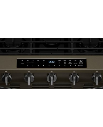 Whirlpool 30-inch Smart Slide In Gas Range with Air Cooking Technology, No Preheat Air Fry, WipeClean™ Coating, Steam/Self Clean and High Speed Preheat WSGS7530RV