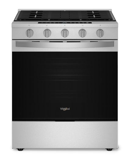 Whirlpool 30-inch Smart Slide In Gas Range with Air Cooking Technology, No Preheat Air Fry, WipeClean™ Coating, Steam/Self Clean and High Speed Preheat WSGS7530RZ