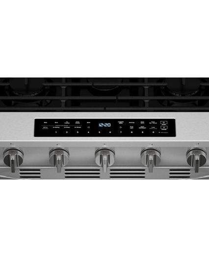 Whirlpool 30-inch Smart Slide In Gas Range with Air Cooking Technology, No Preheat Air Fry, WipeClean™ Coating, Steam/Self Clean and High Speed Preheat WSGS7530RZ