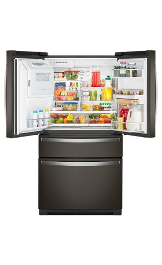 Whirlpool 36-inch Wide 4 Door Refrigerator with Prep & Store Bins - 26 Cu. Ft. WRMF7736PV