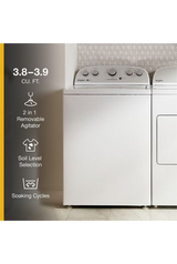 Whirlpool 3.8–3.9 Cu. Ft. Top Load Washer with Removable Agitator WTW4957PW